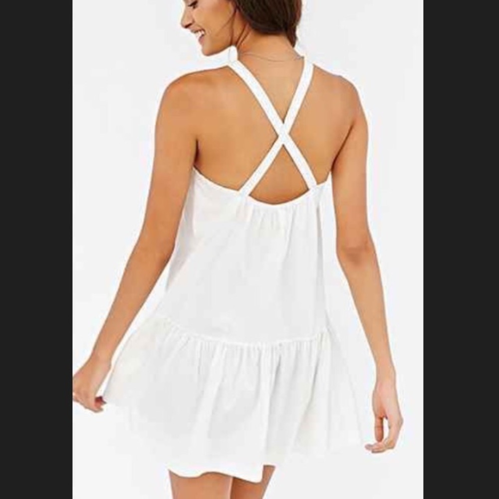 Alice + UO Drop Waist White Sundress